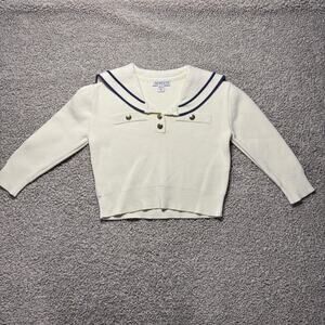 Crewcuts J. Crew Girls Sailor Collar Sweater Pullover Size XXS (2-3)